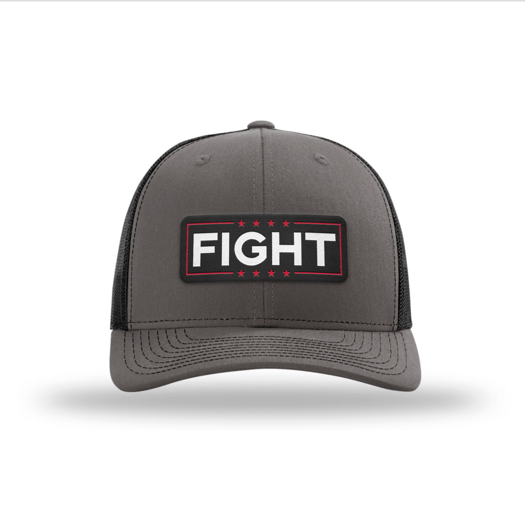 Adjustable Snapback Trucker Cap / Charcoal/ Black Fight Trucker Hat maga trump