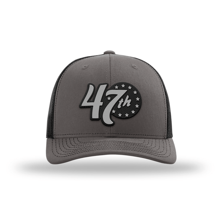 Adjustable Snapback Trucker Cap / Charcoal/ Black Limited Edition 47th President Trucker Hat - Silver/Black maga trump