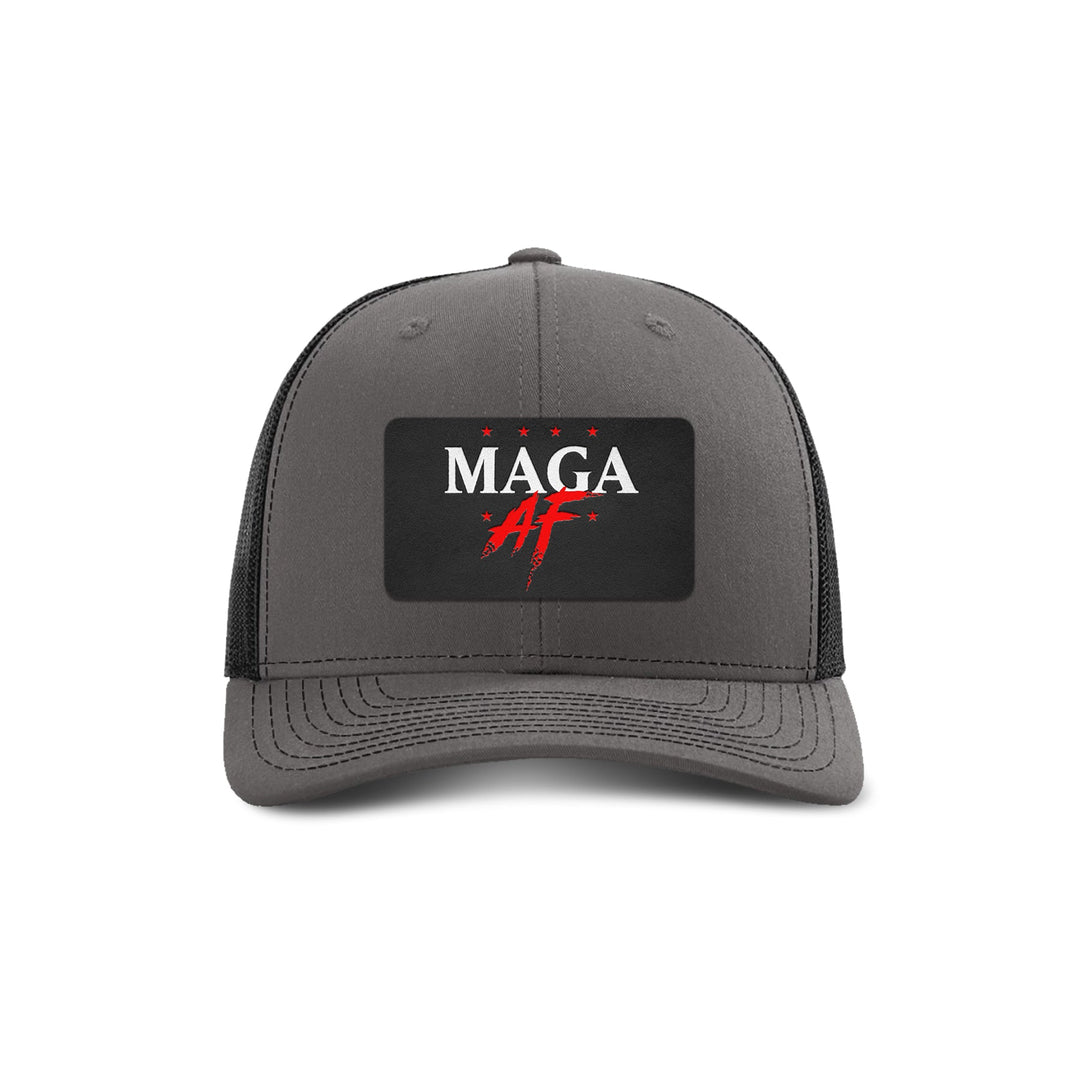 Adjustable Snapback Trucker Cap / Charcoal/ Black MAGA AF Patch Trucker Hat maga trump