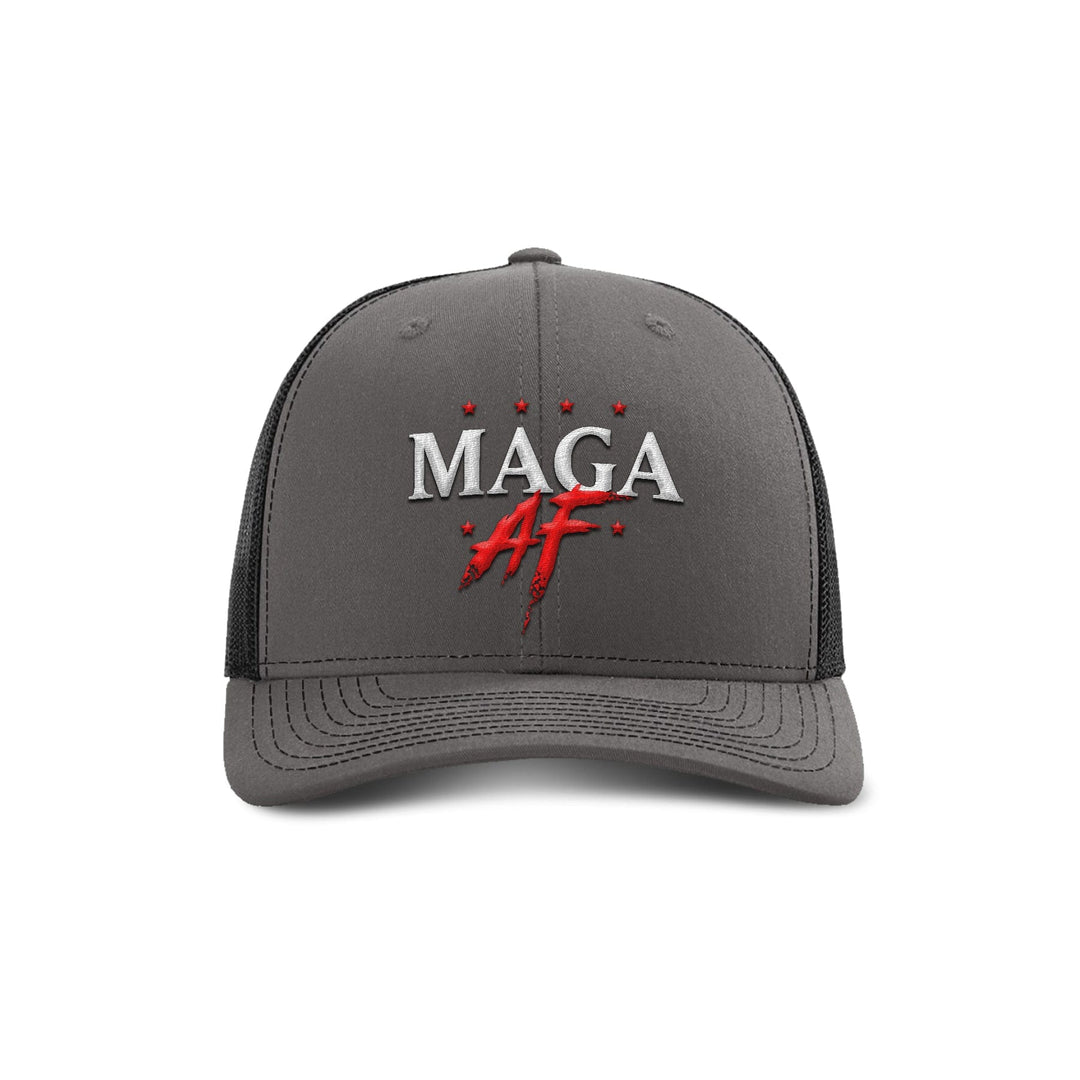 Adjustable Snapback Trucker Cap / Charcoal/ Black MAGA AF Trucker Hat maga trump