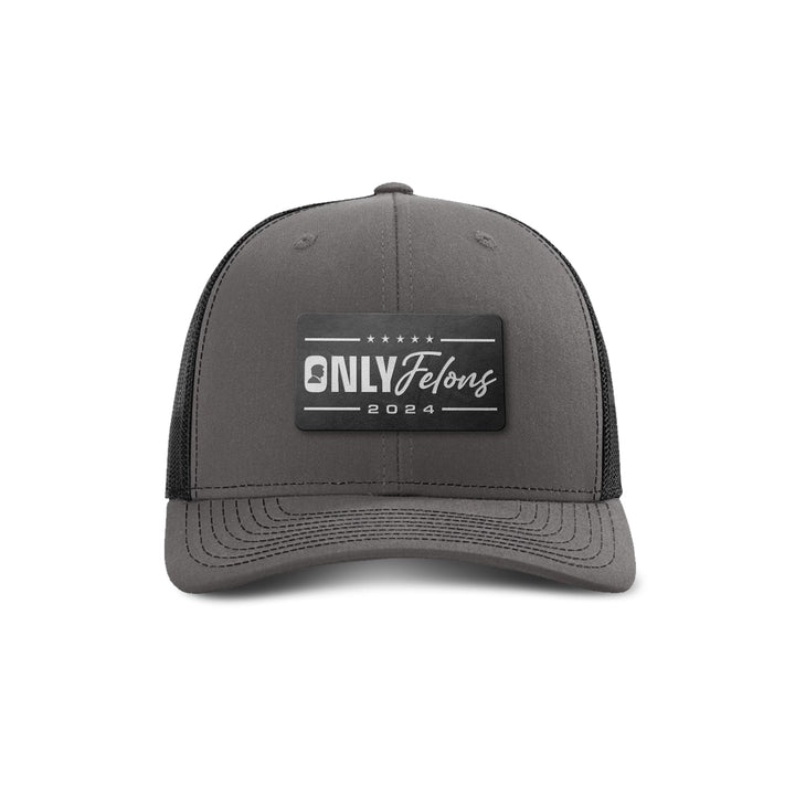 Adjustable Snapback Trucker Cap / Charcoal/ Black Only Felons 2024 Trucker Hat maga trump