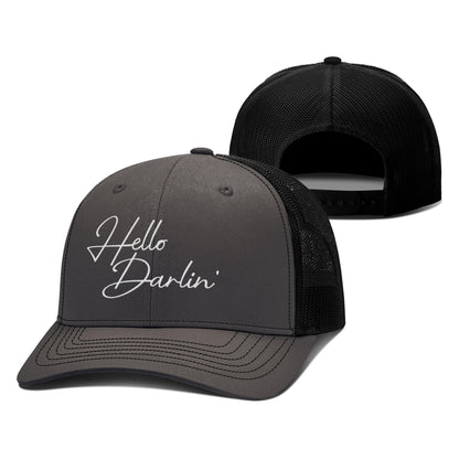 Adjustable Snapback Trucker Cap / Charcoal/Black / OS Hello Darlin' Trucker Hat maga trump