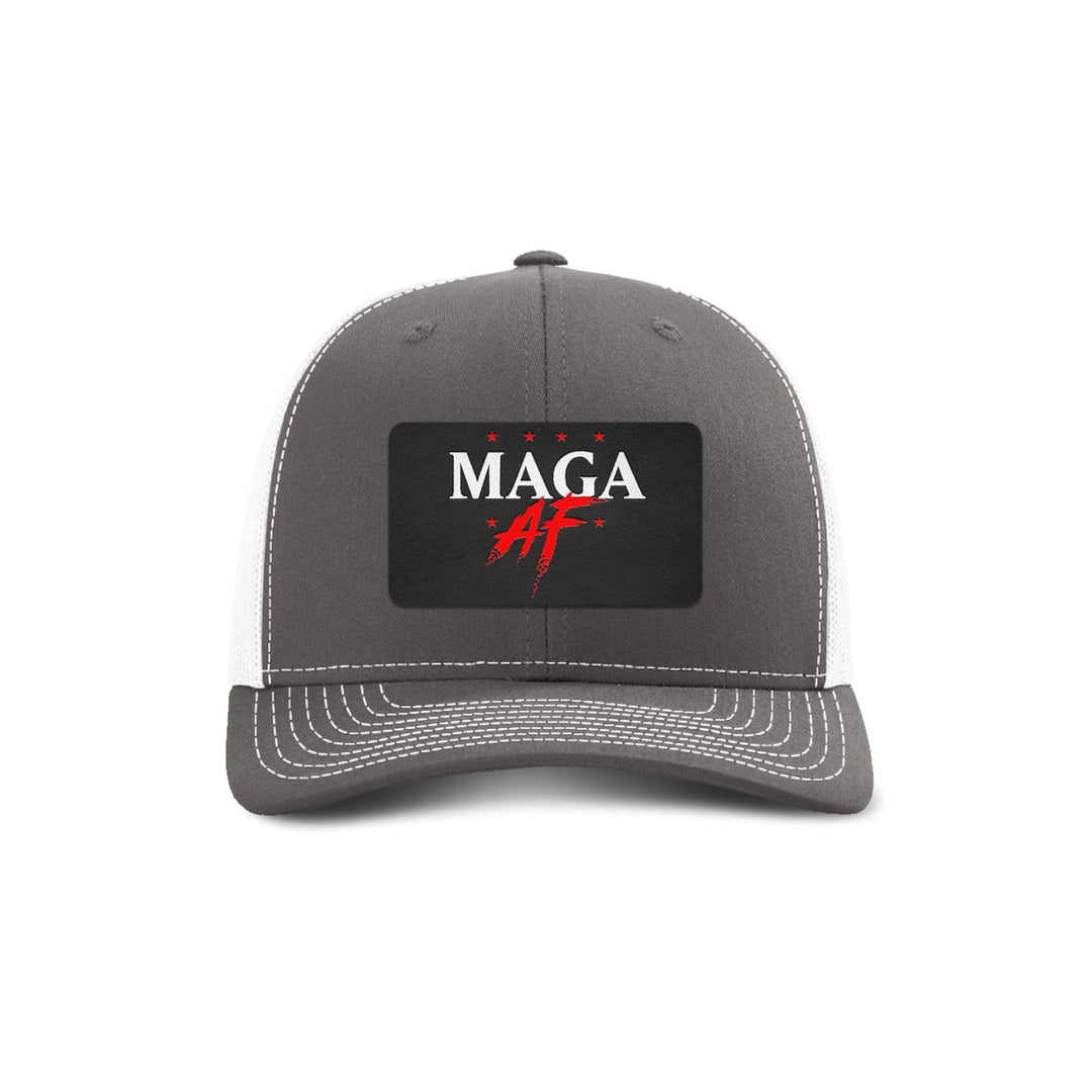 Adjustable Snapback Trucker Cap / Charcoal/ White MAGA AF Patch Trucker Hat maga trump