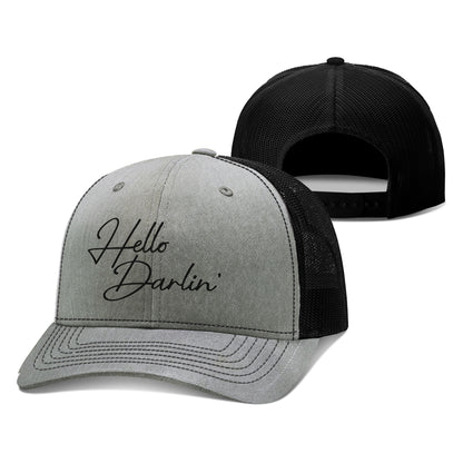 Adjustable Snapback Trucker Cap / Heather Gray/Black / OS Hello Darlin' Trucker Hat maga trump