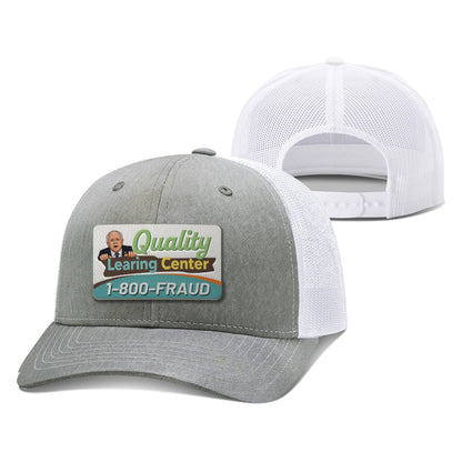 Adjustable Snapback Trucker Cap / Heather Gray/White / OS Tim Walz's Quality Learning Center Trucker Hat maga trump