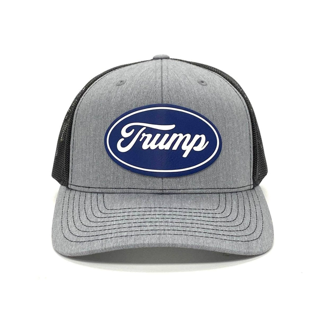 Adjustable Snapback Trucker Cap / Heather Grey/ Black Built Trump Tough Hat maga trump