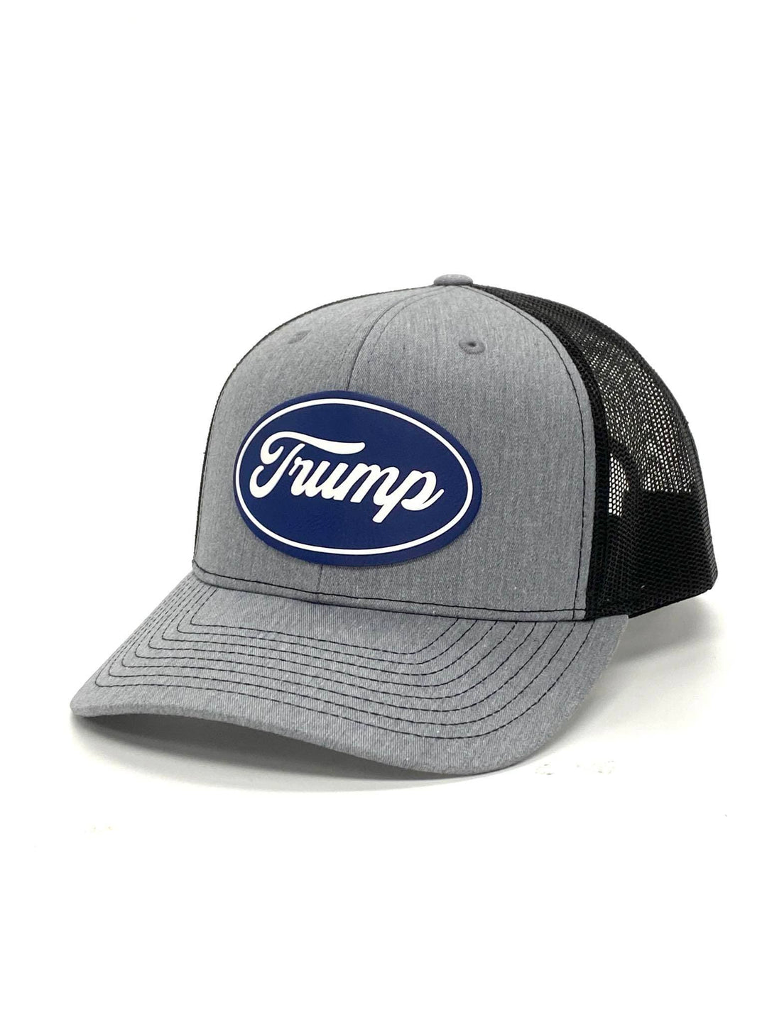 Adjustable Snapback Trucker Cap / Heather Grey/ Black Built Trump Tough Hat maga trump