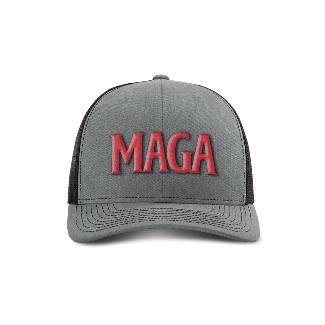 Adjustable Snapback Trucker Cap / Heather Grey/ Black MAGA Trucker Hat maga trump