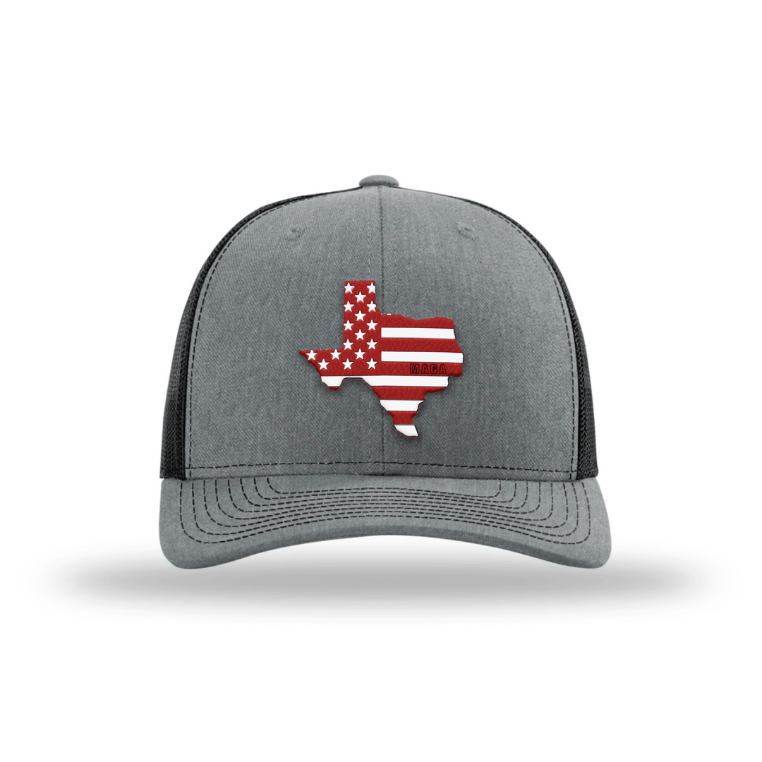 Adjustable Snapback Trucker Cap / Heather Grey/ Black / OS Texas is MAGA Country Hat maga trump