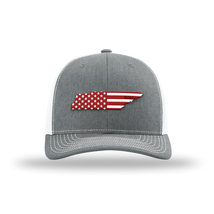 Adjustable Snapback Trucker Cap / Heather Grey/ White / OS Tennessee is MAGA Country Hat maga trump