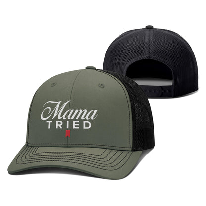 Adjustable Snapback Trucker Cap / Loden/Black / OS Mama Tried Trucker Hat maga trump