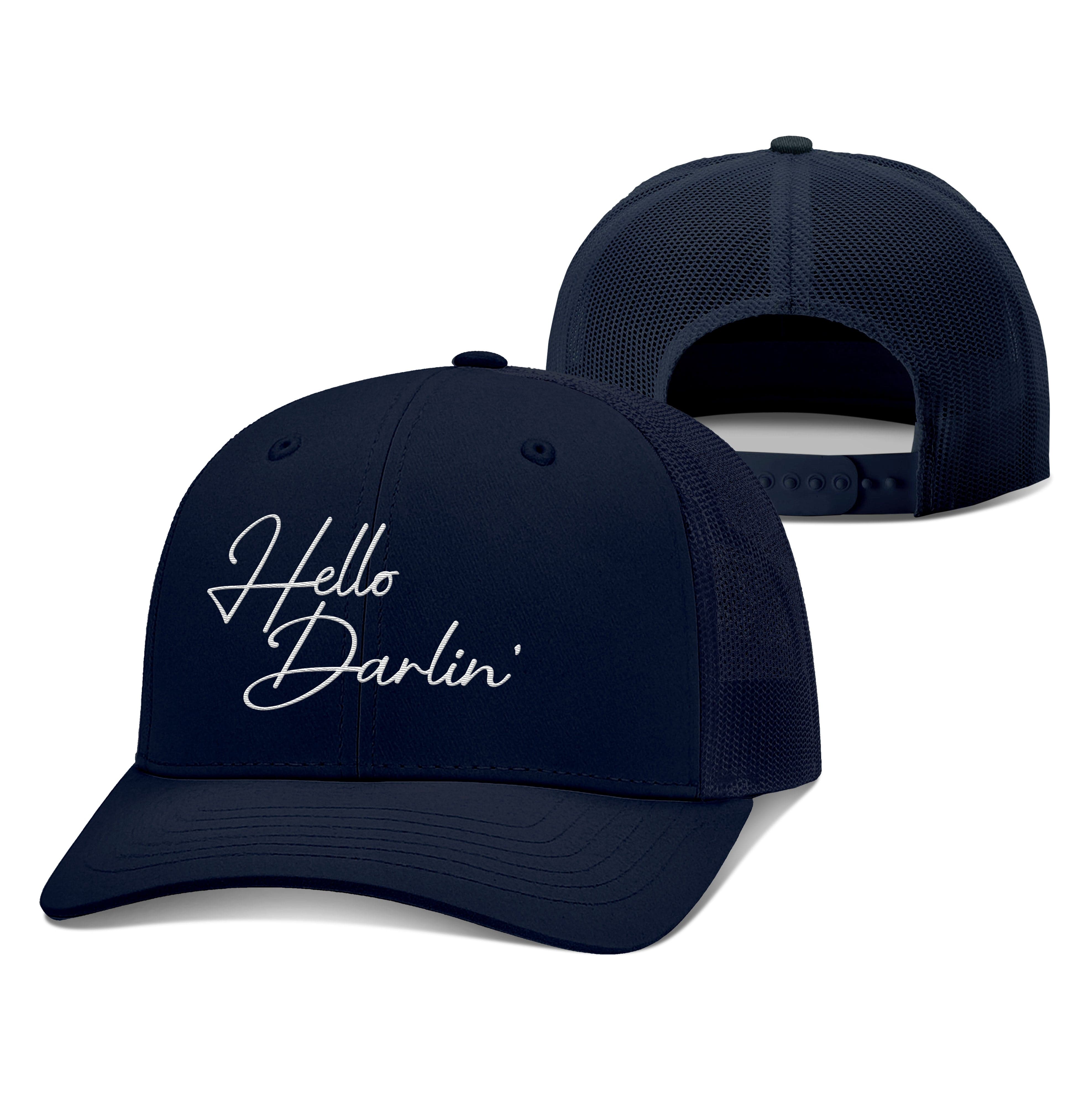 Adjustable Snapback Trucker Cap / Navy / OS Hello Darlin' Trucker Hat maga trump