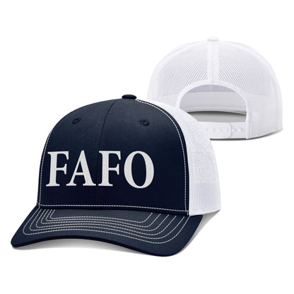 Adjustable Snapback Trucker Cap / Navy/White / OS FAFO Trucker Hat maga trump