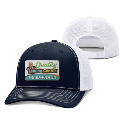 Adjustable Snapback Trucker Cap / Navy/White / OS Tim Walz's Quality Learning Center Trucker Hat maga trump