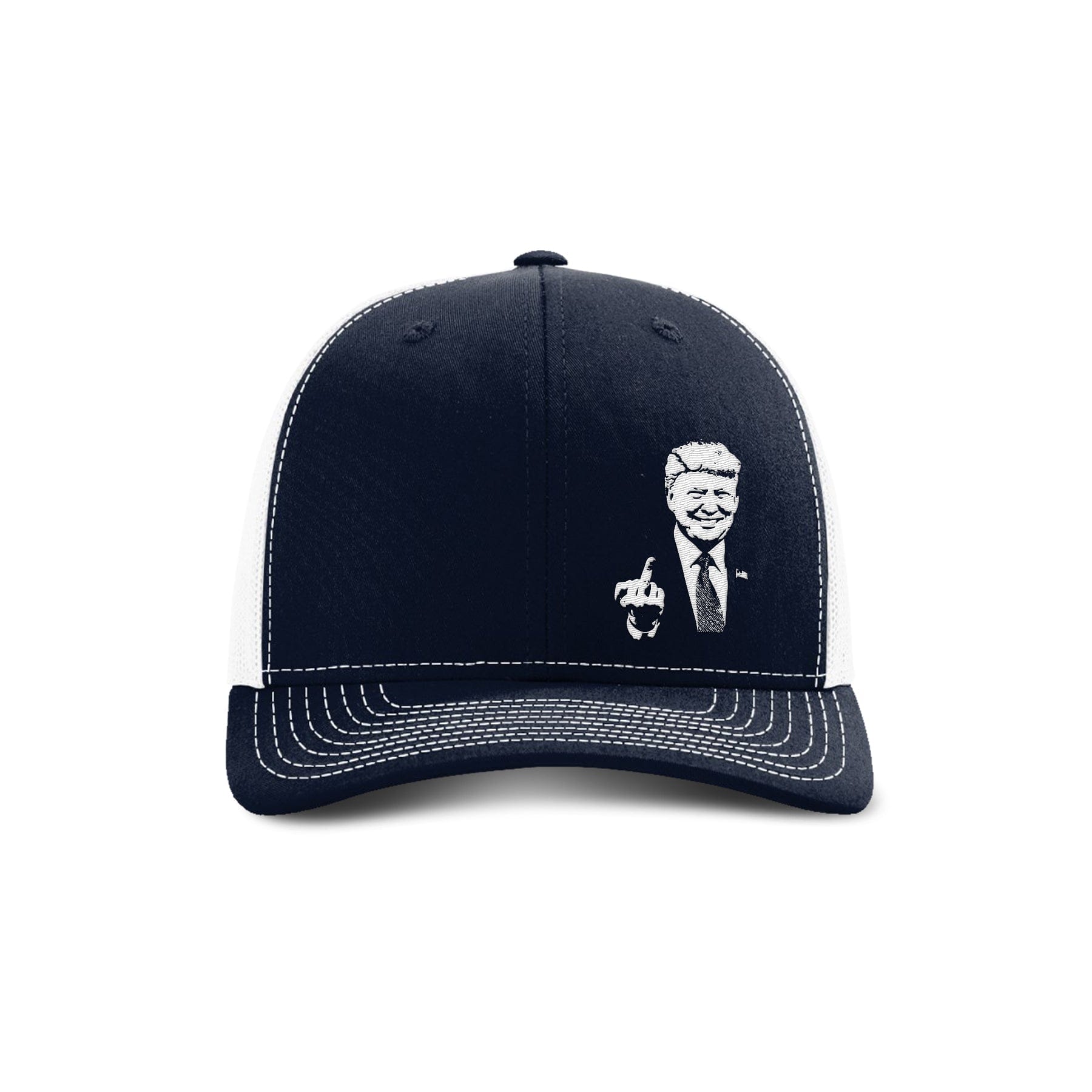 Adjustable Snapback Trucker Cap / Navy/White Trump 