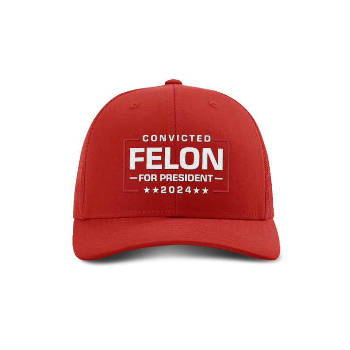 Adjustable Snapback Trucker Cap / Red Felon For President Trucker Hat maga trump