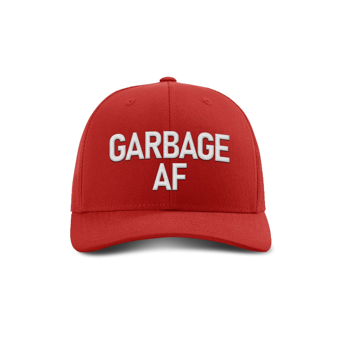 Adjustable Snapback Trucker Cap / Red Garbage AF Trucker Hat maga trump