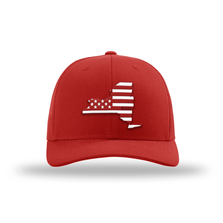 Adjustable Snapback Trucker Cap / Red / OS New York is MAGA Country Hat maga trump