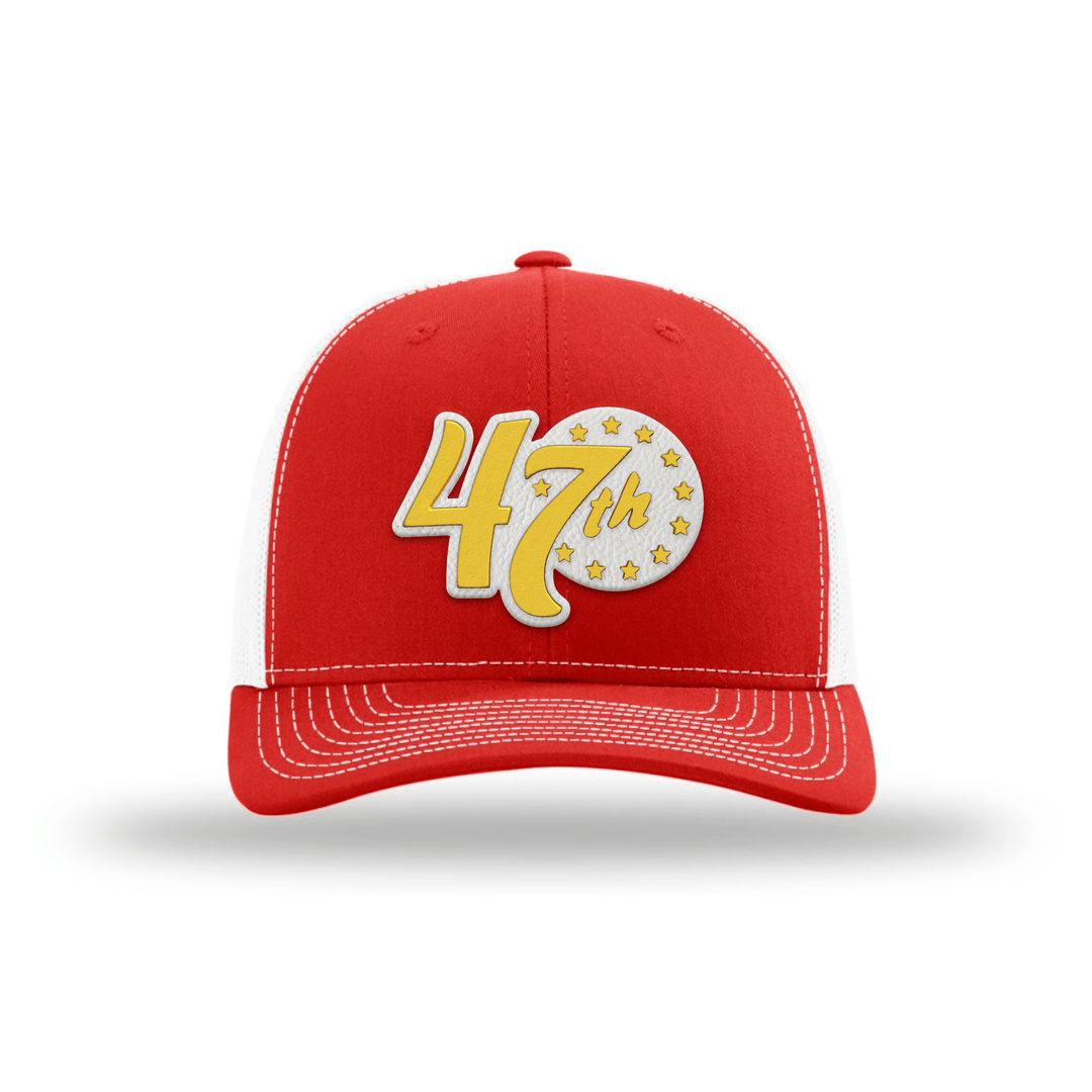 Adjustable Snapback Trucker Cap / Red/ White Limited Edition 47th President Trucker Hat - Gold/White maga trump