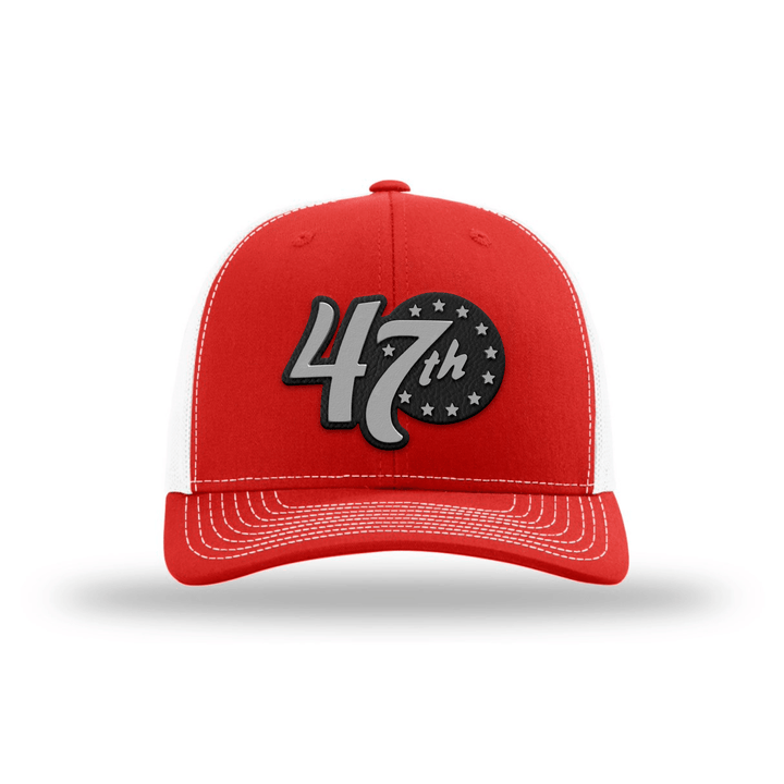 Adjustable Snapback Trucker Cap / Red/ White Limited Edition 47th President Trucker Hat - Silver/Black maga trump