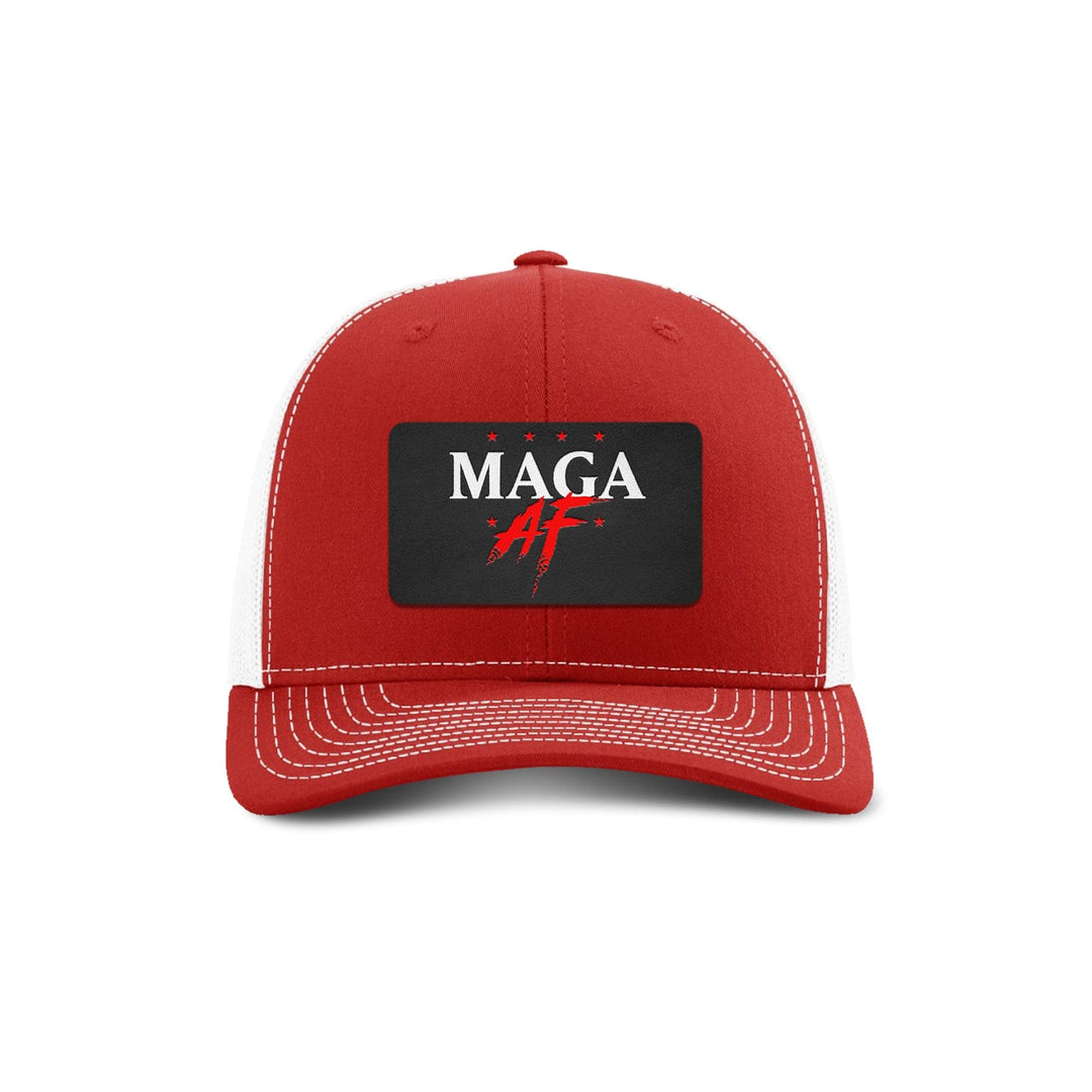 Adjustable Snapback Trucker Cap / Red/ White MAGA AF Patch Trucker Hat maga trump