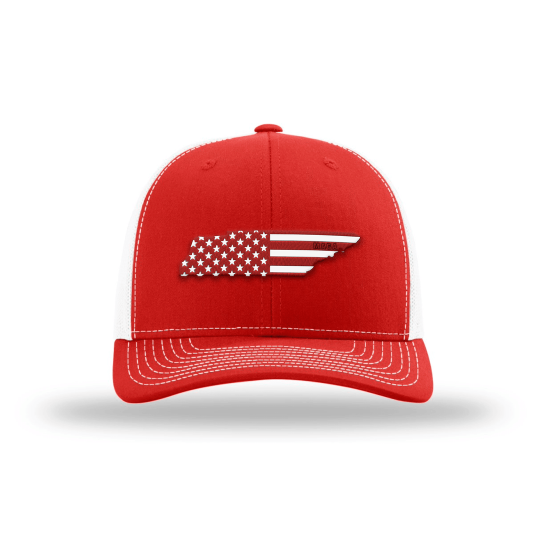 Adjustable Snapback Trucker Cap / Red/ White / OS Tennessee is MAGA Country Hat maga trump