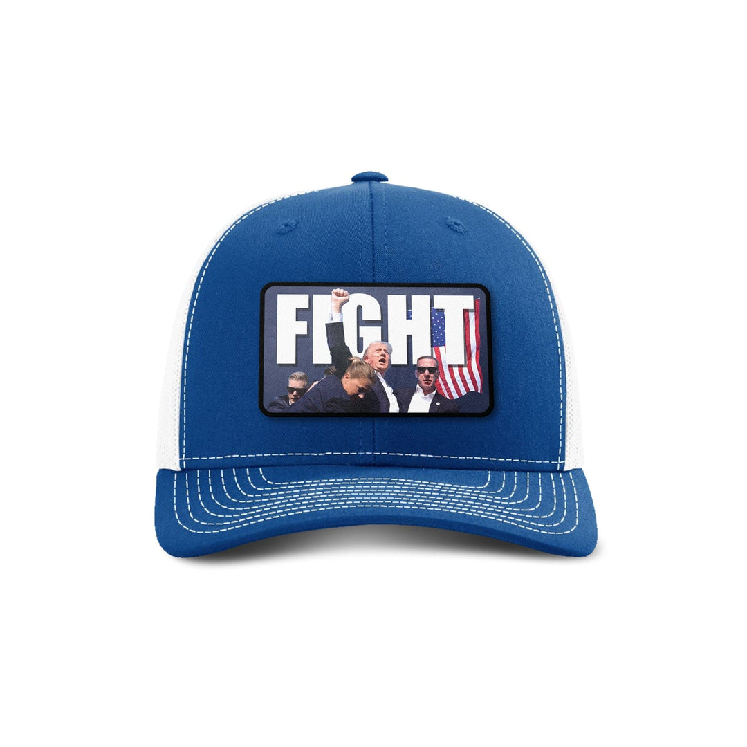 Adjustable Snapback Trucker Cap / Royal/ White Fight Trump Trucker Hat maga trump