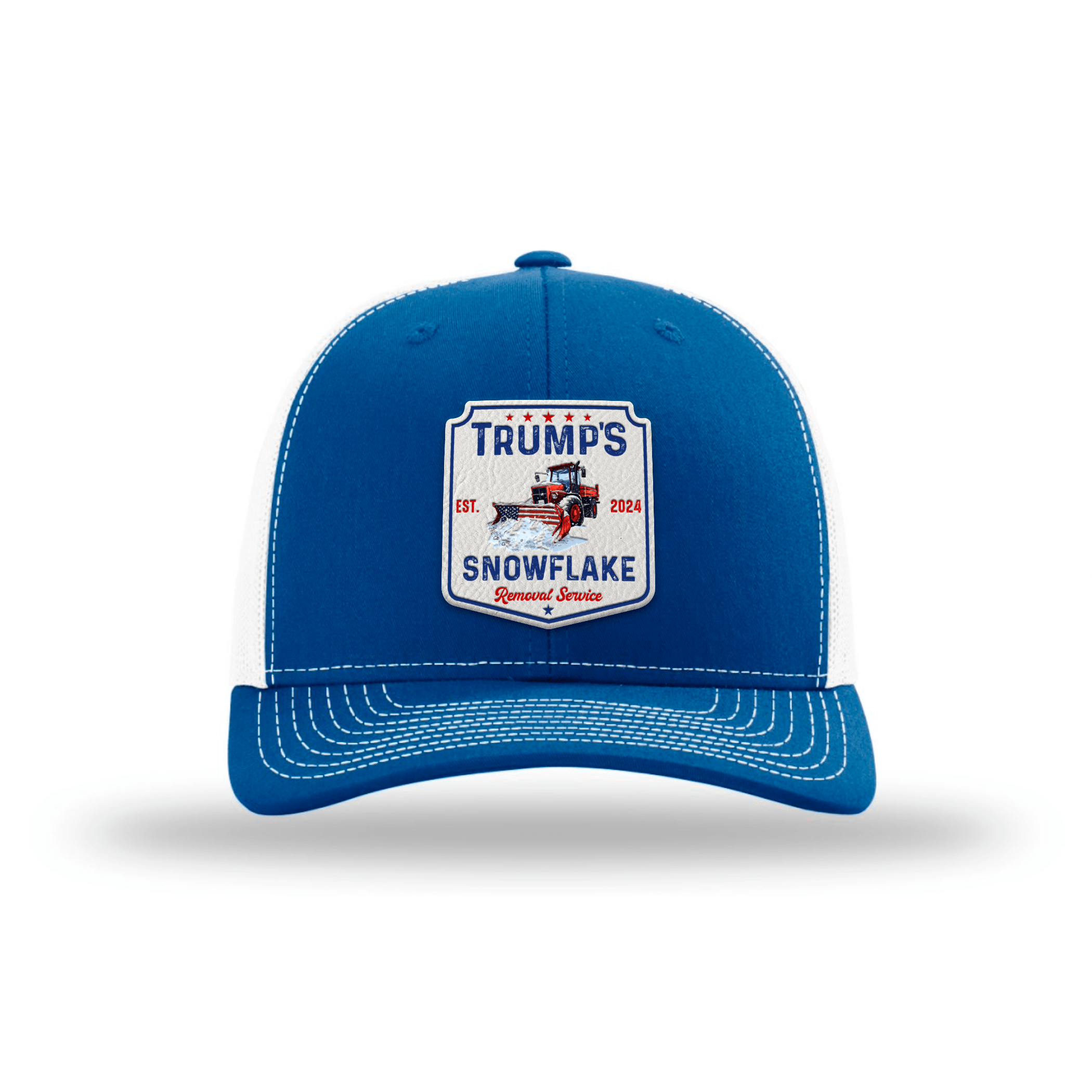 Adjustable Snapback Trucker Cap / Royal/White Trump's Snowflake Removal Service Trucker maga trump