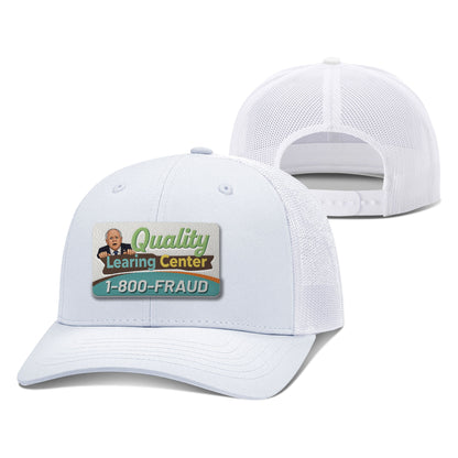 Adjustable Snapback Trucker Cap / White / OS Tim Walz's Quality Learning Center Trucker Hat maga trump