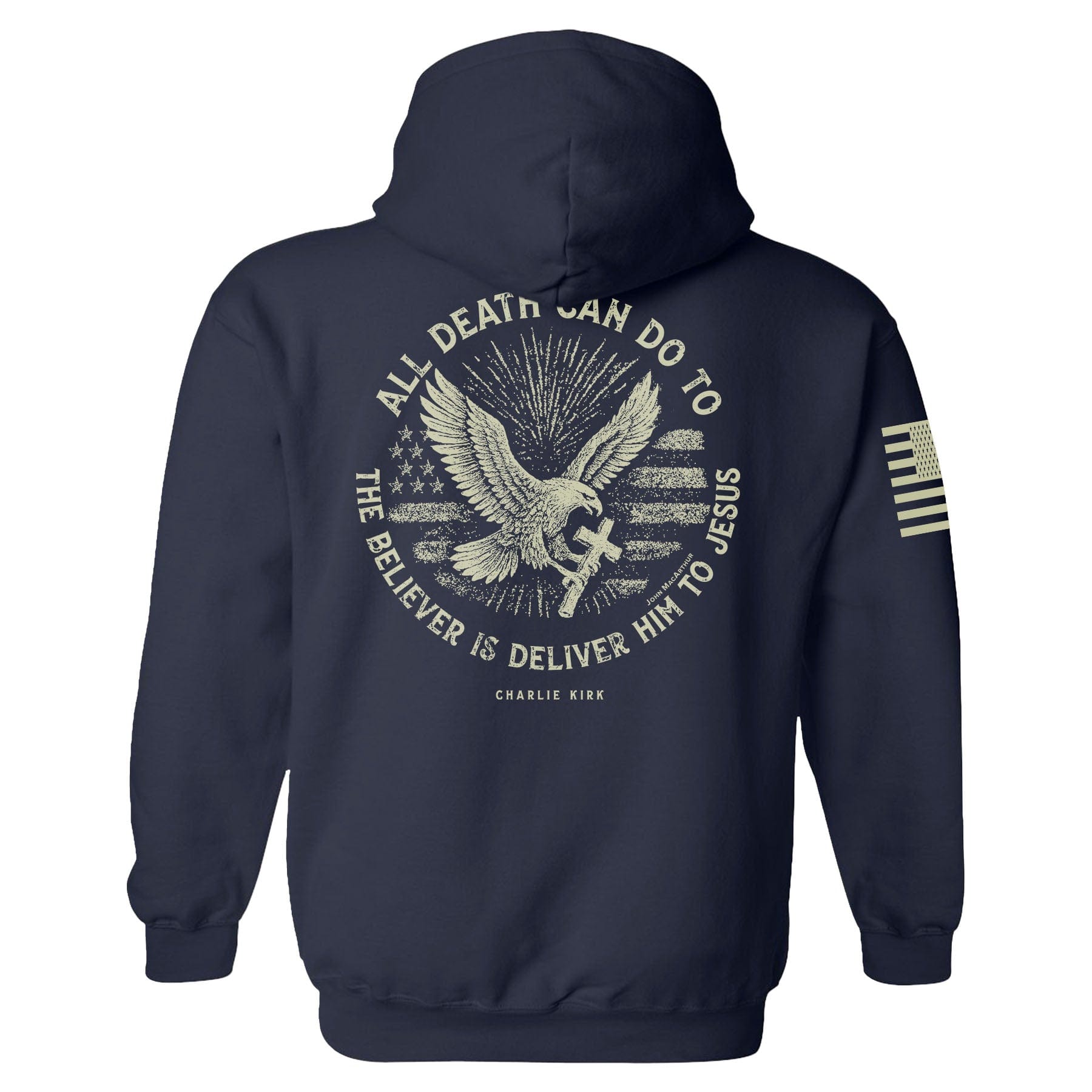 All Death Can Do to the Believer is Deliver Him to Jesus Hoodie maga trump