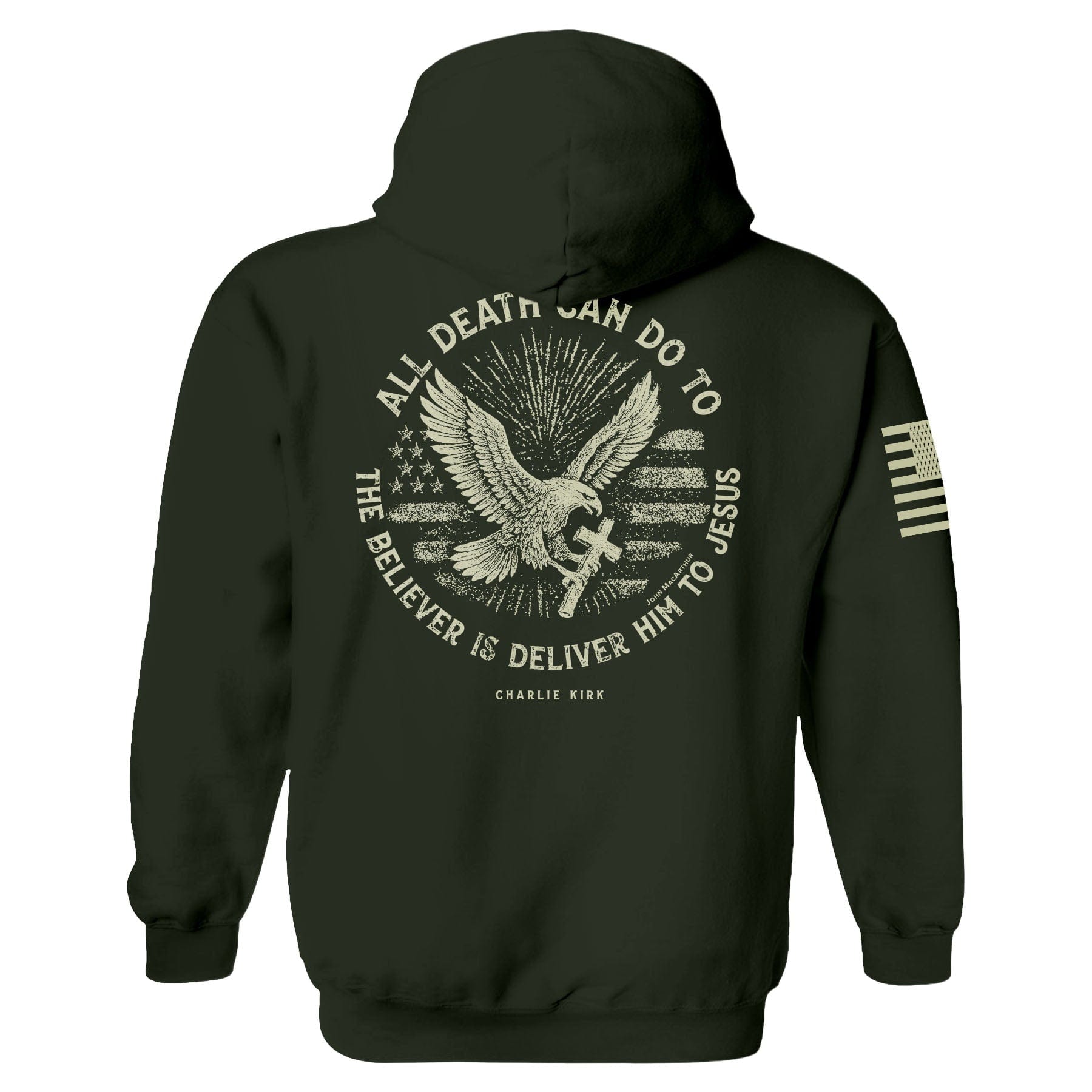 All Death Can Do to the Believer is Deliver Him to Jesus Hoodie maga trump