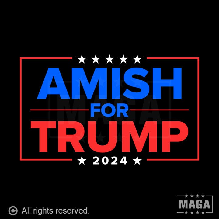 Amish For Trump 2024 maga trump