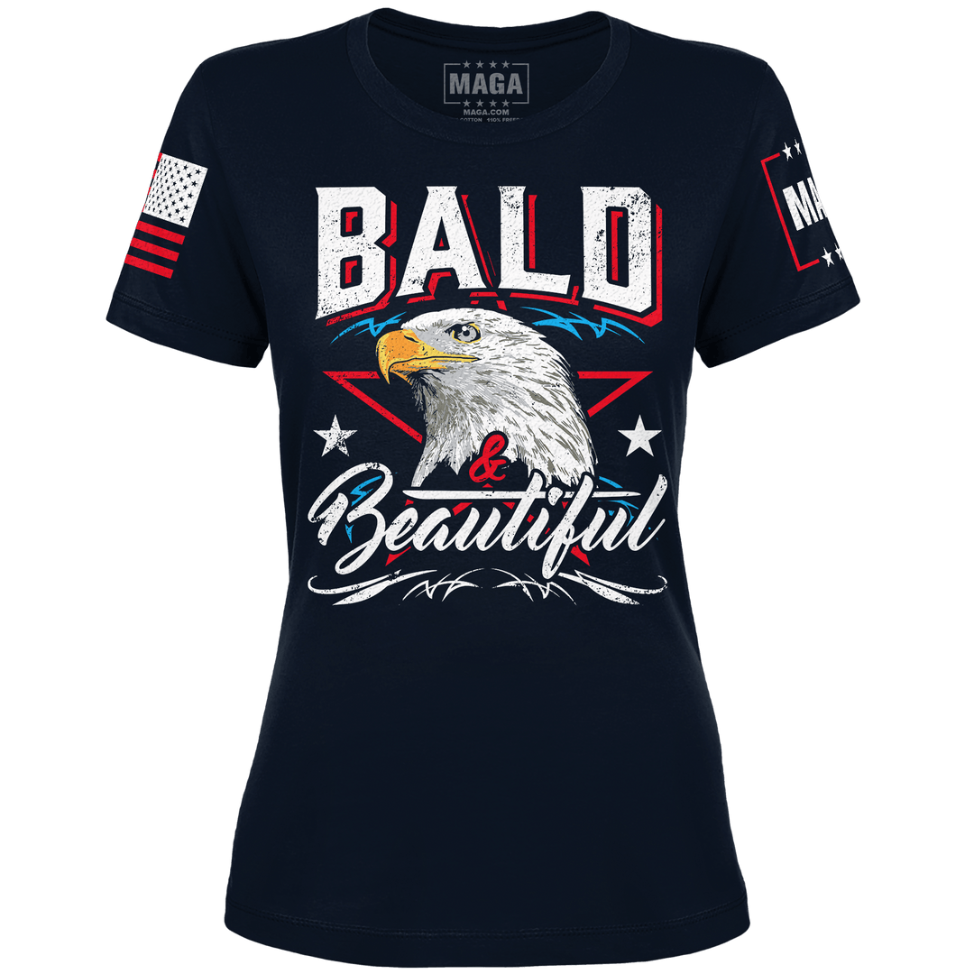 Bald & Beautiful Ladies Tee maga trump