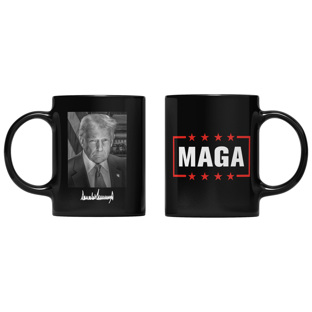 Black DJT 2025 v2 Mug maga trump