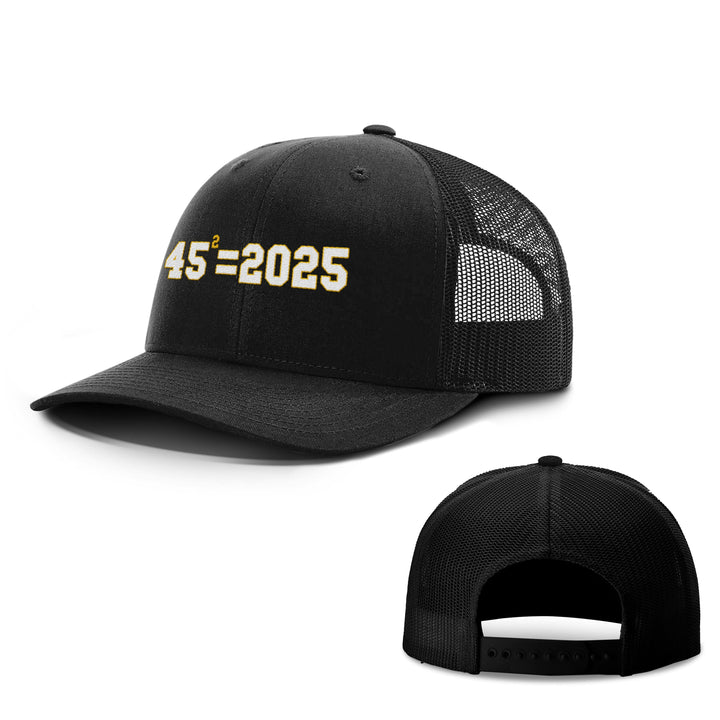 Black / OS 45 Squared Trucker Hat maga trump