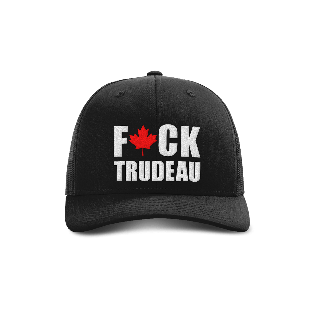 Black / OS F Trudeau Trucker Hat maga trump