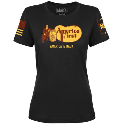 Black / S America is Back Ladies Tee maga trump