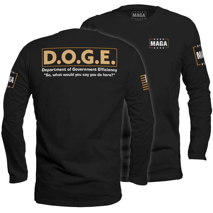 Black / S D.O.G.E Long Sleeve maga trump