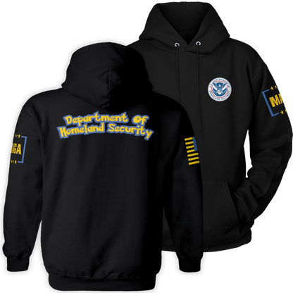 Black / S Department of Homeland Security Hoodie maga trump