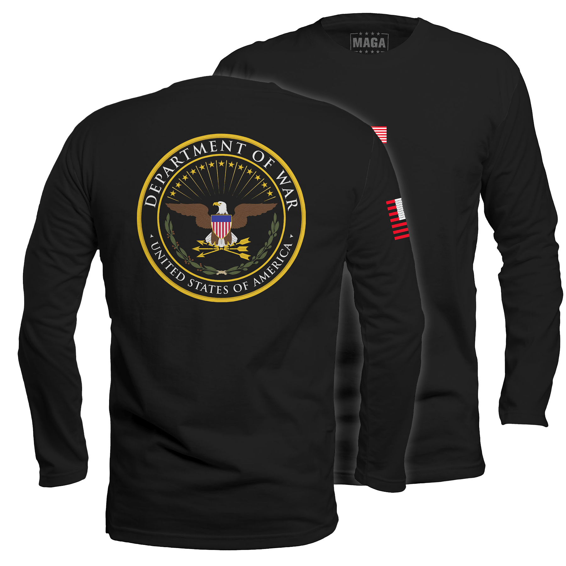 Black / S Department of War Long Sleeve maga trump
