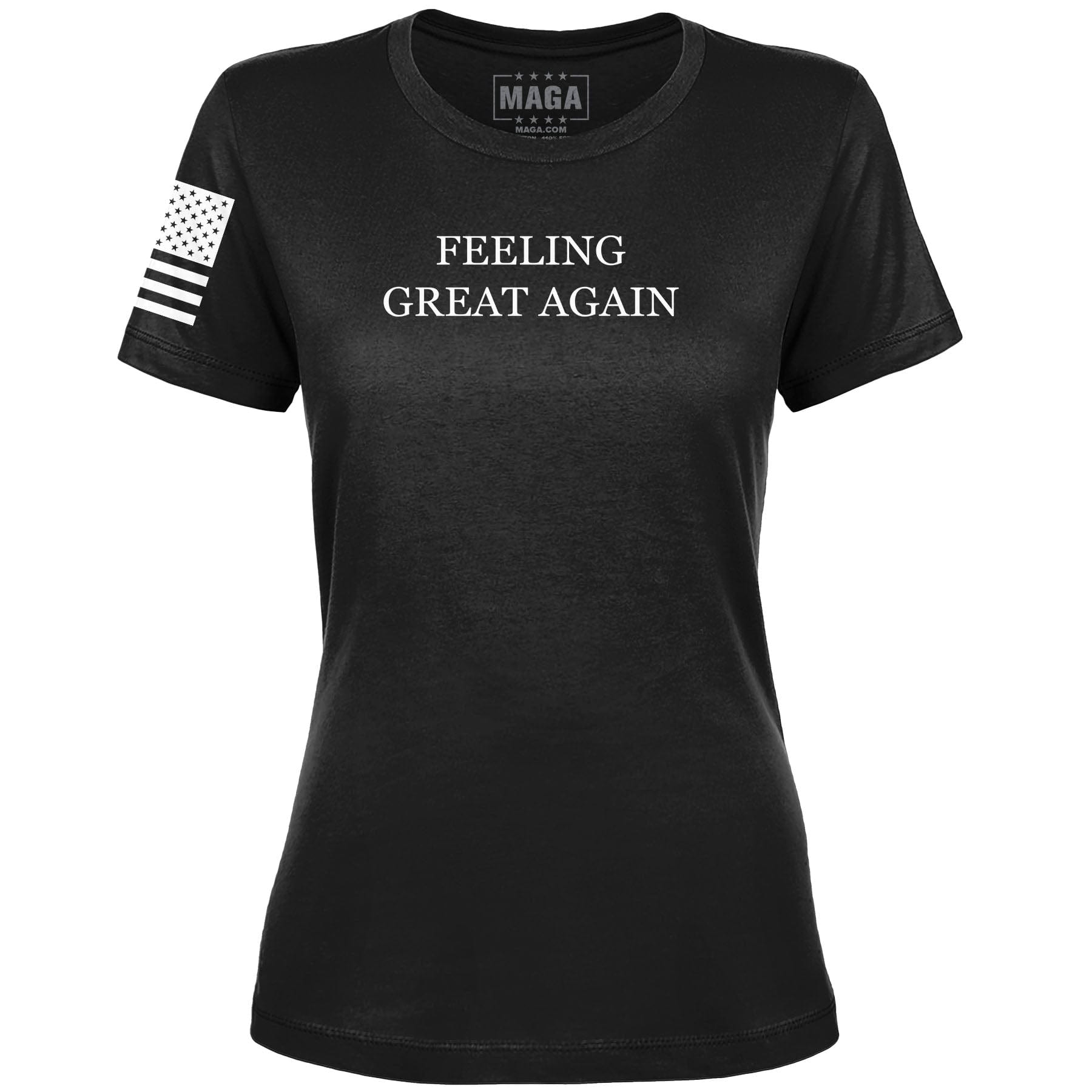 Black / S Feeling Great Again Ladies Tee maga trump
