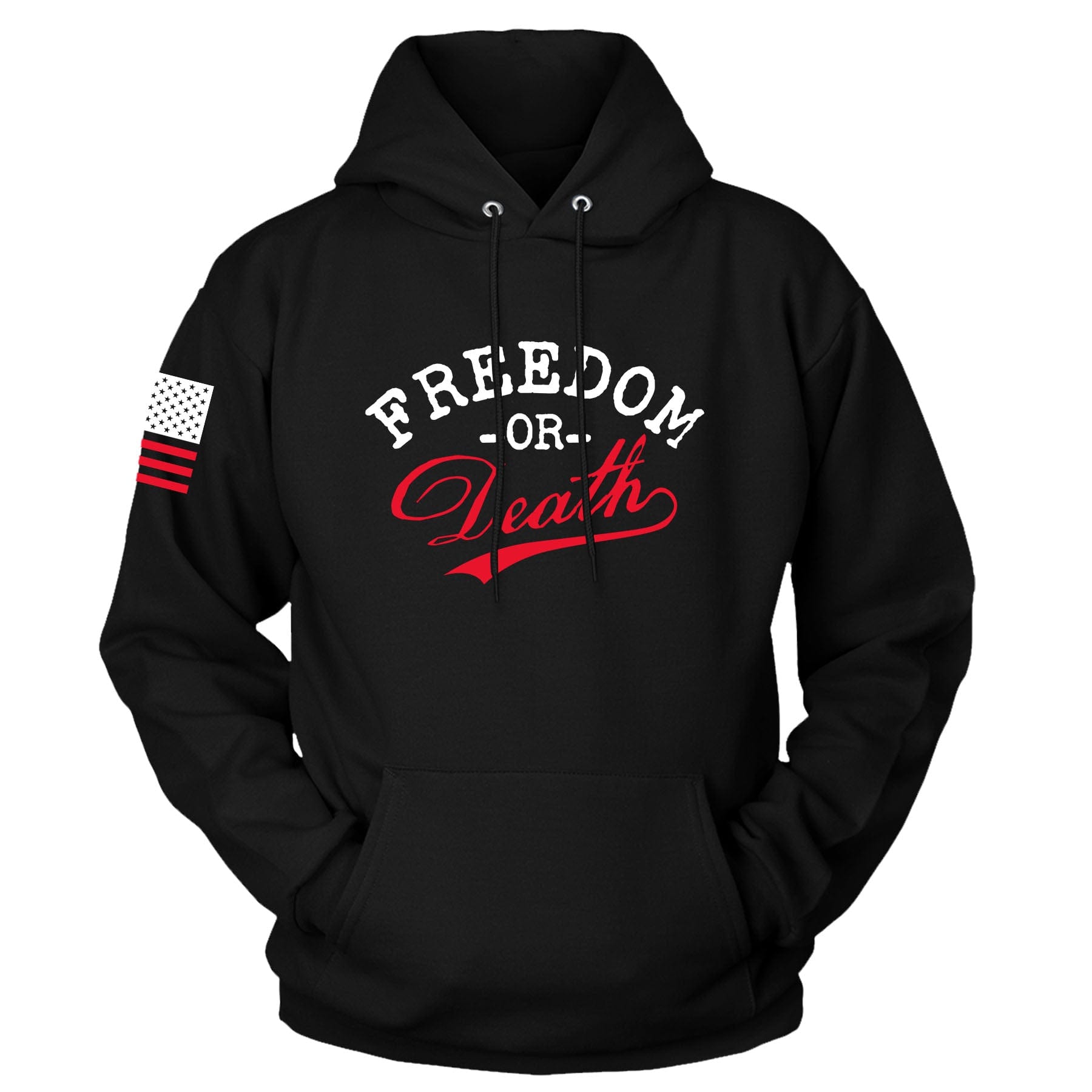 Black / S Freedom or Death Hoodie maga trump