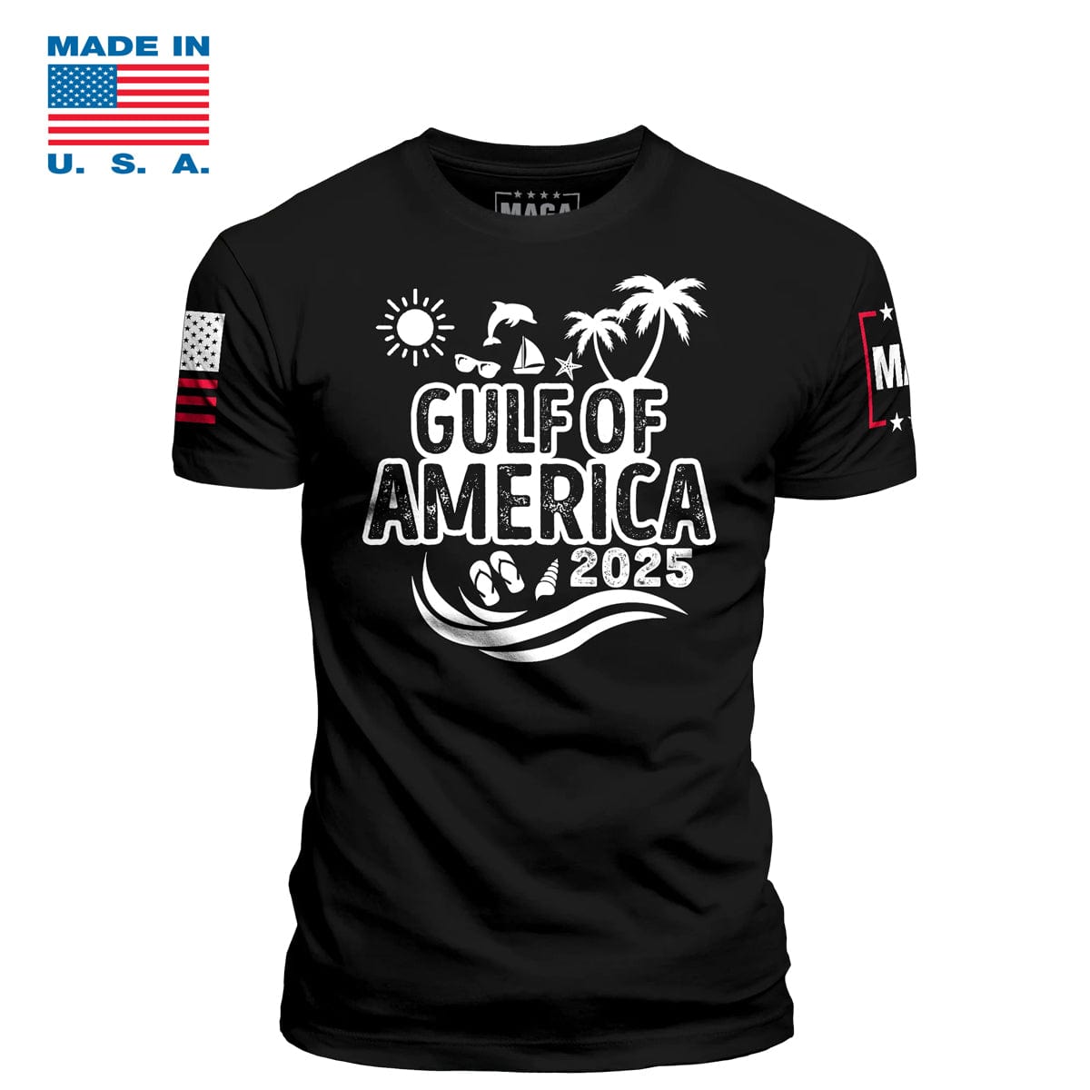 Black / S Gulf of America 2025 v2 Made in the USA maga trump