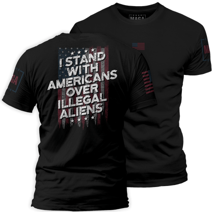 Black / S I Stand With Americans maga trump
