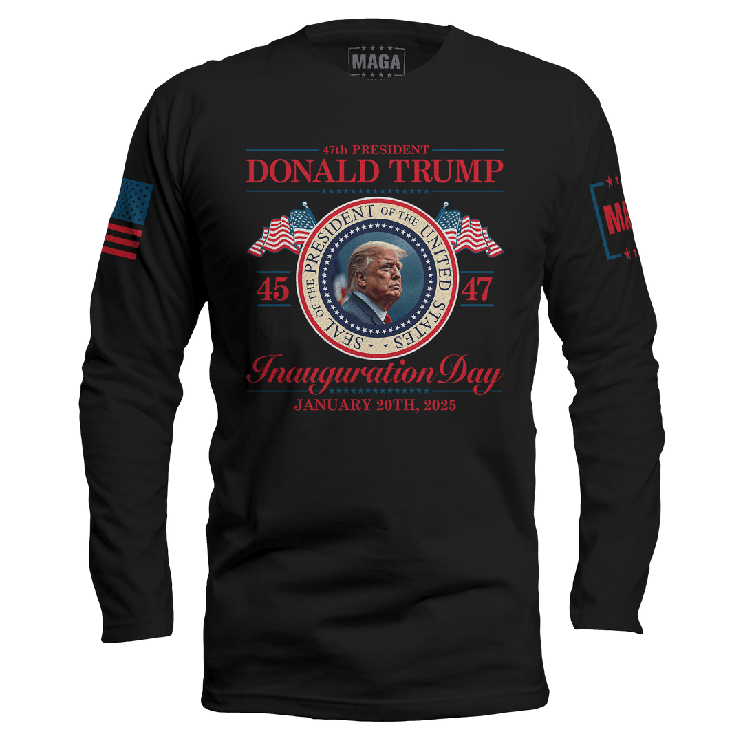 Black / S Inauguration Day Long Sleeve maga trump