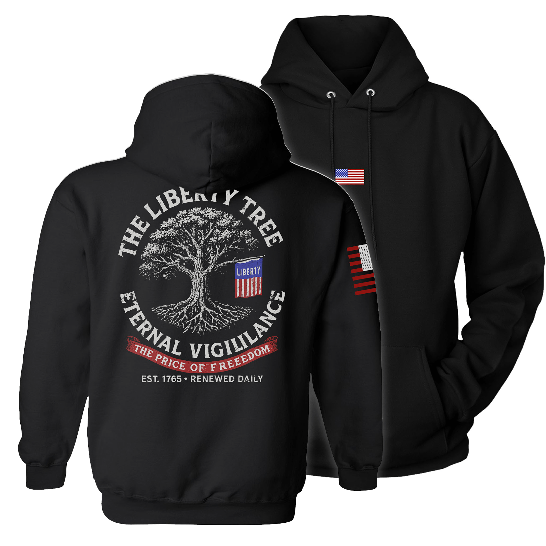 Black / S Liberty Tree Hoodie maga trump