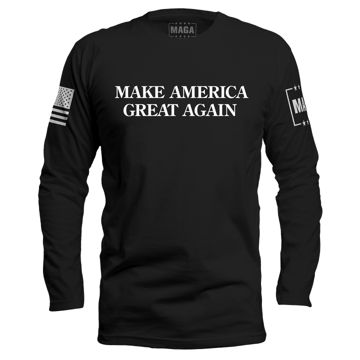 Black / S "MAGA Hat" Long Sleeve maga trump