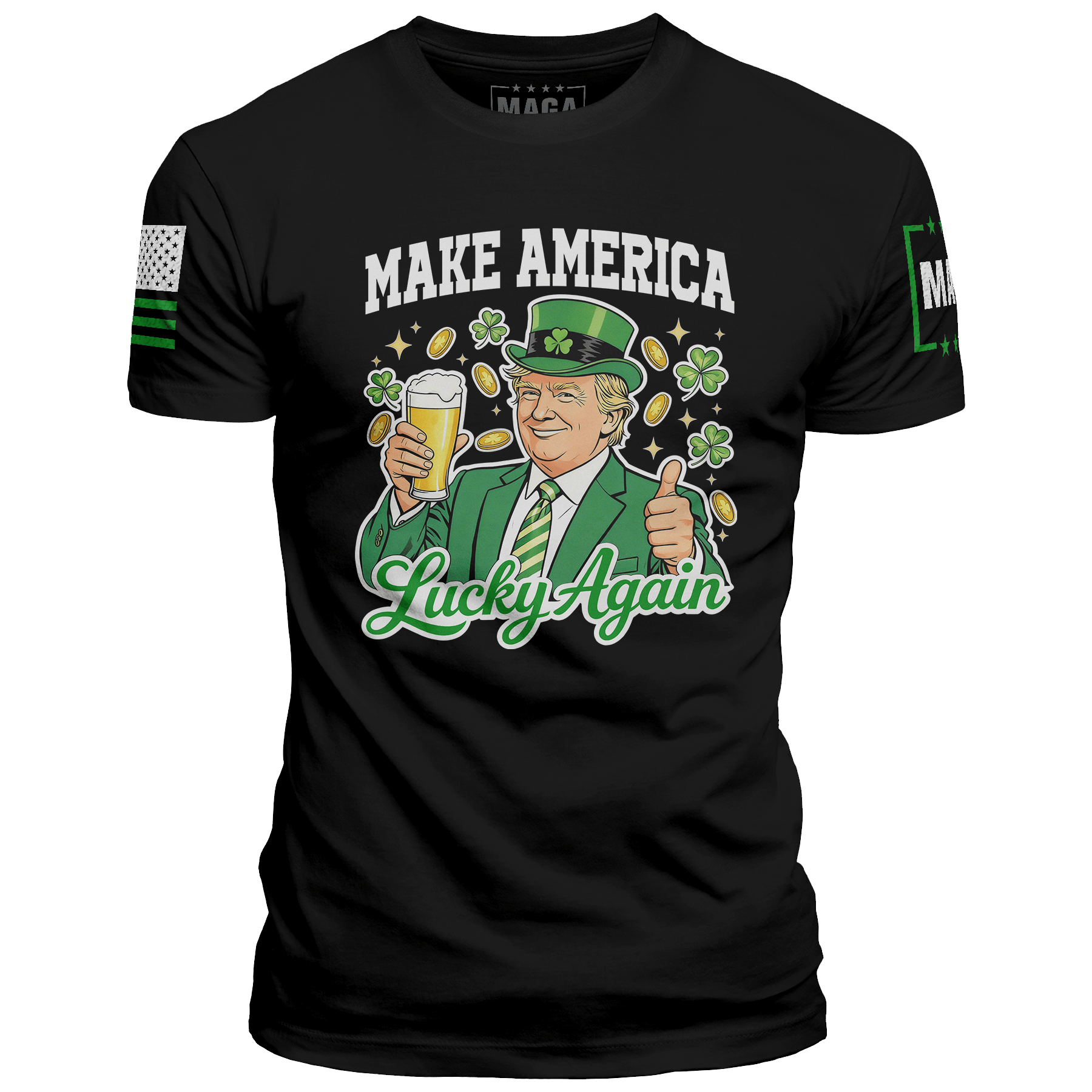 Black / S Make America Lucky Again maga trump