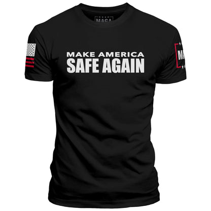 Black / S MAKE AMERICA SAFE AGAIN maga trump