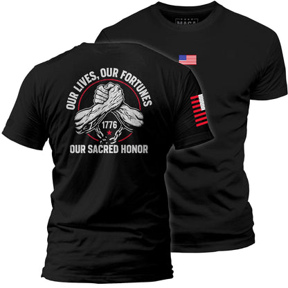 Black / S Our Lives, Our Fortunes, Our Sacred Honor maga trump